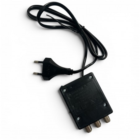 Alimentatore per Antenna TV 400mA 2 uscite 12V con connettori a F