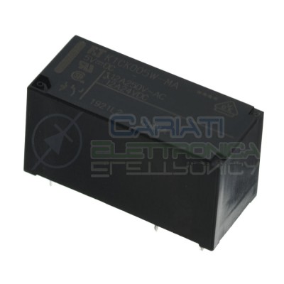 FTR K1CK005W-MA Relè con bobina 5V Spdt Singolo scambio 12A 250V 5 Pin FCL COMPONENTS