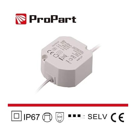 ProPart Alimentatore IP67 Stagno Per Lampade/Strisce Led 24v Dc 20W 0.83A Propart