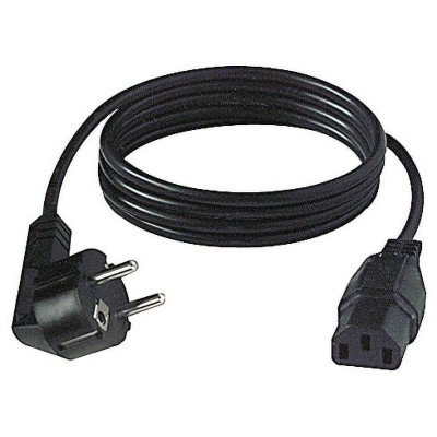 copy of Cavo di alimentazione CEE 7/7 (E/F) con spina IEC C13 femmina 1,5m nero PVC 16AElcart