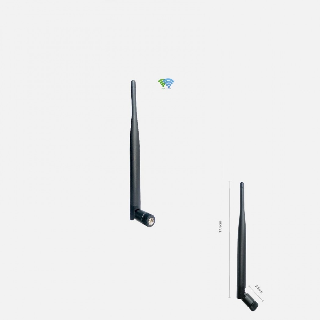 WiFi Antenna 2400MHz/3dBi/SMA Male/20cm/90° foldable e.g. WiFi 5/6 Router