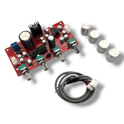 PREAMPLIFICATORE AUDIO STEREO CON LM1036 + NE5532 12V TONO VOLUME BALANCE BASSI
