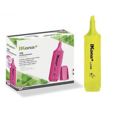 2 Pezzi EVIDENZIATORE GIALLO IKONA+Generico