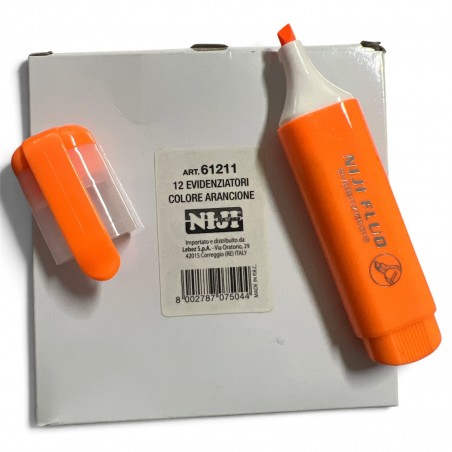 CONFEZIONE 12 PZ EVIDENZIATORI ARANCIONE NIJI Generico