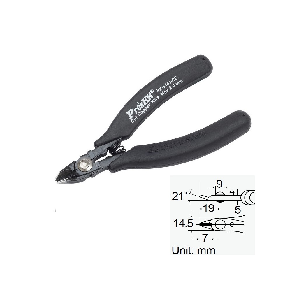 PROSKIT 1PK-501-CE Pinza da taglio con clip di sicurezza 125 mmProskit