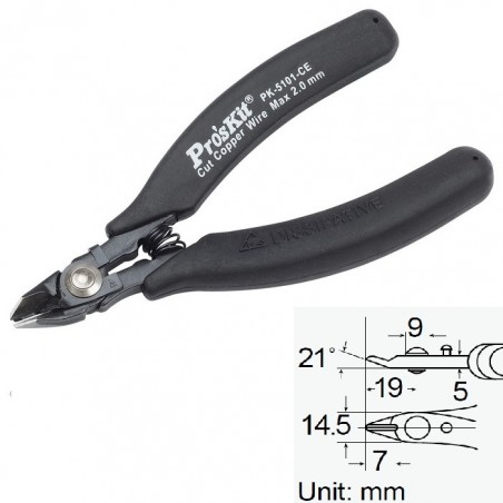 PROSKIT 1PK-501-CE Pinza da taglio con clip di sicurezza 125 mmProskit