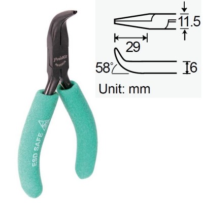 PROSKIT PM-055CN Pinza a becco ricurvo (127 mm)Proskit