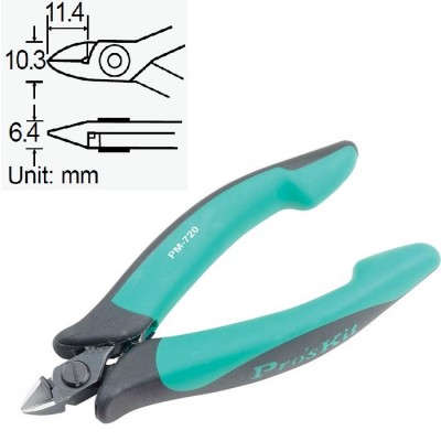 PROSKIT PM-720 Pinza per taglio diagonale semi-a filo con punte sottili (122 mm) Proskit