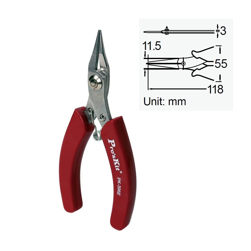 PROSKIT 1PK-396E Pinza a becco dritto (118 mm) Proskit
