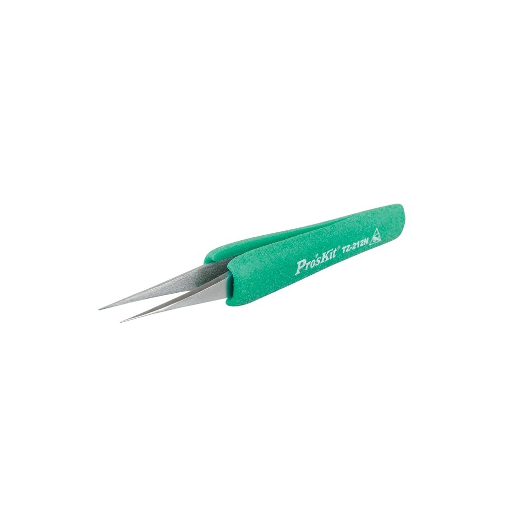 PROSKIT TZ-212N Pinzette Ergo-Grip (punta estremamente fine e affilata) 129 mm Proskit