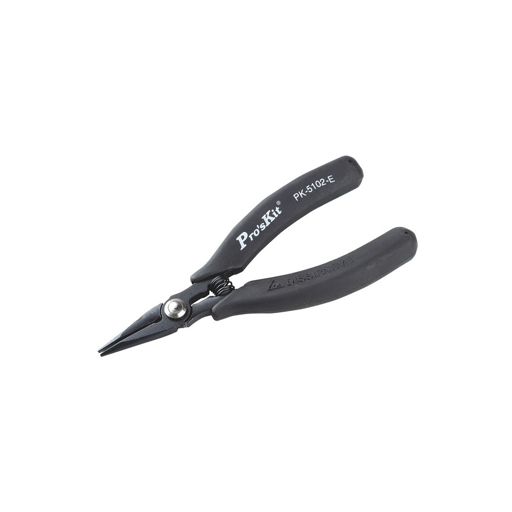 PROSKIT 1PK-5102-E Pinza a becco lungo per impieghi gravosi con impugnatura conduttiva 140 mm Proskit