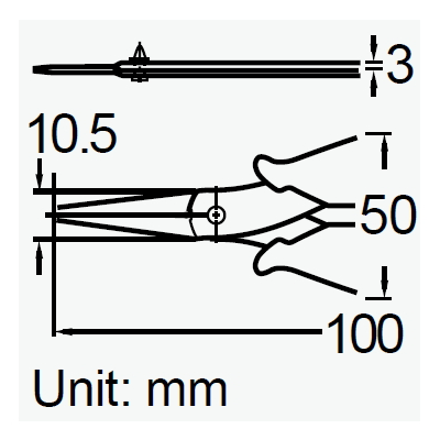 PROSKIT 1PK-501D Pinza a punta tonda di piccole dimensioni (100 mm)Proskit