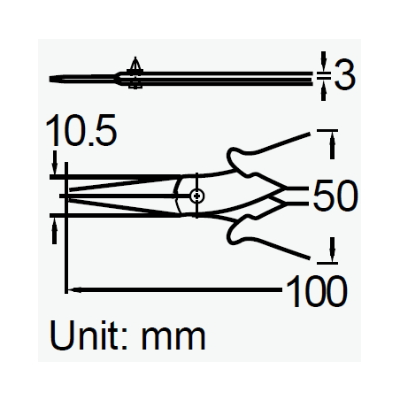 PROSKIT 1PK-501D Pinza a punta tonda di piccole dimensioni (100 mm)Proskit