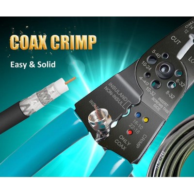 PROSKIT CP-412G Pinza spelafili/crimpatrice per impieghi gravosi (8")