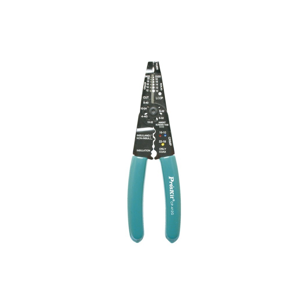 PROSKIT CP-412G Pinza spelafili/crimpatrice per impieghi gravosi (8")
