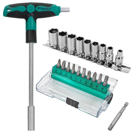 PROSKIT SD-9701M Set di bussole e inserti per cacciavite a T 20 in 1 Proskit