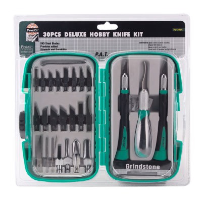 PROSKIT PD-395A Kit di coltelli / taglierina da hobby deluxe da 30 pezziDonau