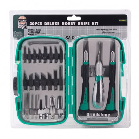 PROSKIT PD-395A Kit di coltelli / taglierina da hobby deluxe da 30 pezzi Donau
