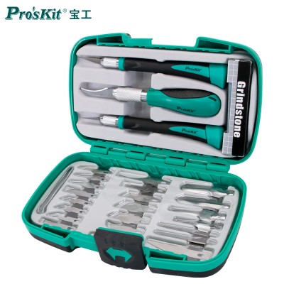 PROSKIT PD-395A Kit di coltelli / taglierina da hobby deluxe da 30 pezzi Donau