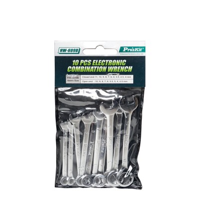 PROSKIT HW-609B Set di 10 chiavi combinate elettroniche (misure metriche)Proskit
