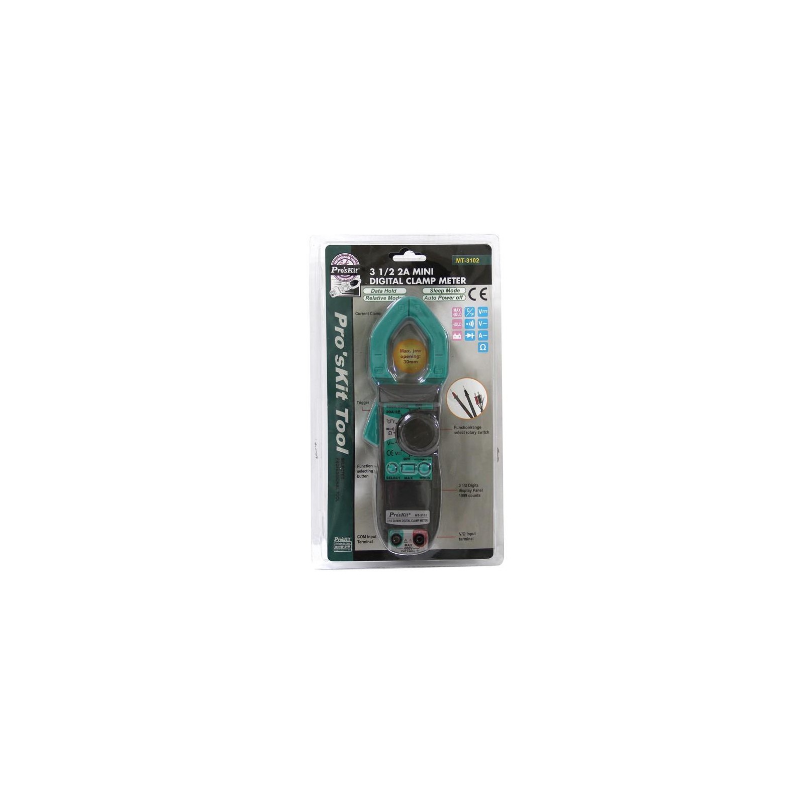 PROSKIT MT-3102 3 1/2 2A Mini pinza amperometrica digitaleProskit
