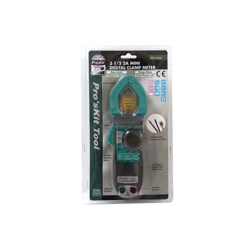 PROSKIT MT-3102 3 1/2 2A Mini pinza amperometrica digitaleProskit