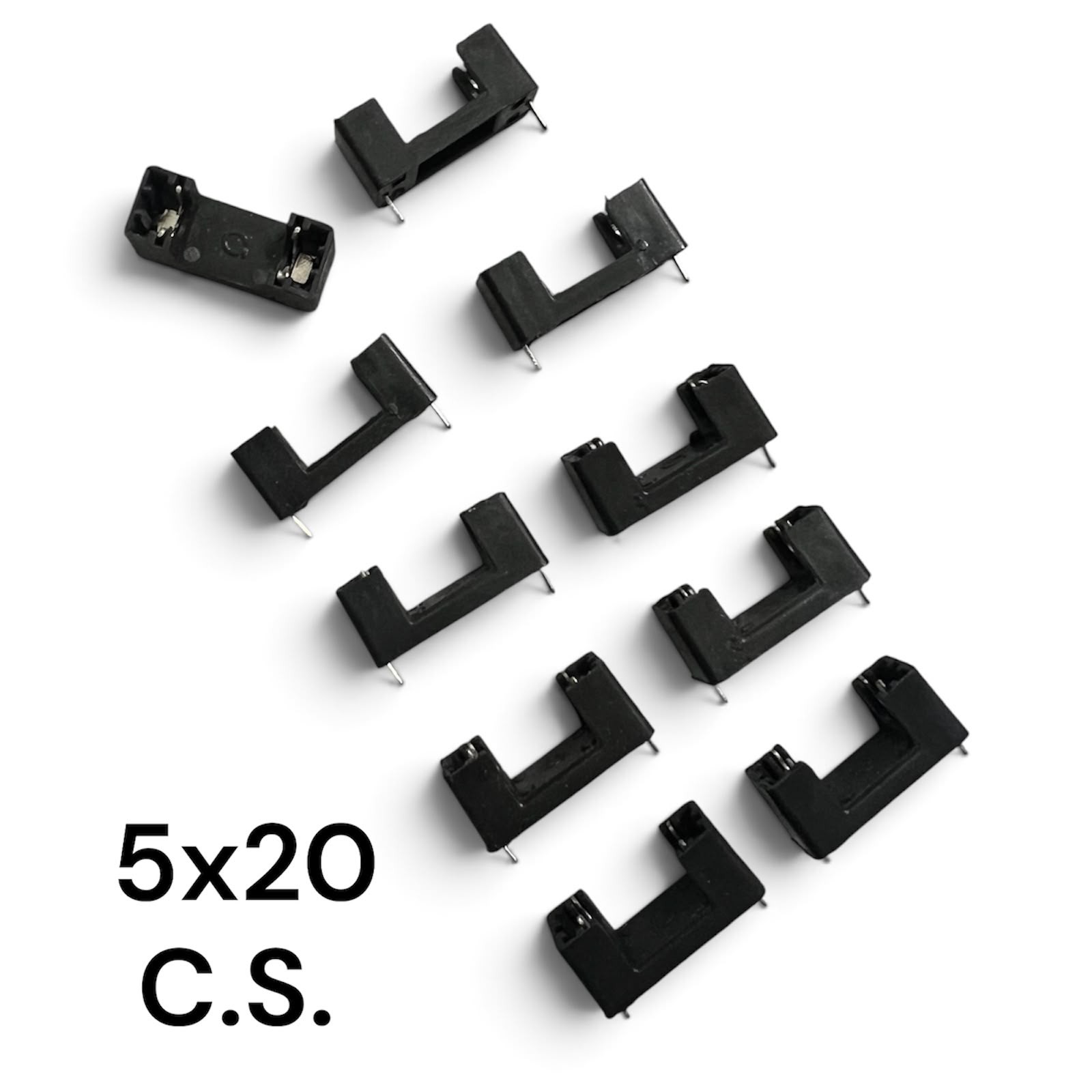 10 PEZZI Porta fusibile da c.s. 5X20 OMEGA 4A 250V art. C1020 Omega
