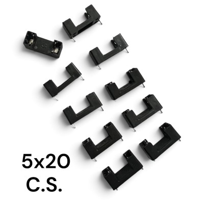 10 PEZZI Porta fusibile da c.s. 5X20 OMEGA 4A 250V art. C1020Omega