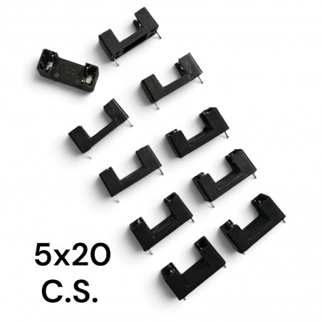 10 PEZZI Porta fusibile da c.s. 5X20 OMEGA 4A 250V art. C1020 Omega