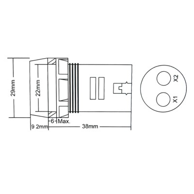 AD101-22VMS Misurazione Voltimetro 12-80Hz Accelerazione 22 MM 20mA AC 50-500V Generico