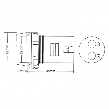 AD101-22VMS Misurazione Voltimetro 12-80Hz Accelerazione 22 MM 20mA AC 50-500V Generico