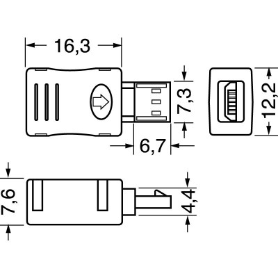 SPINA MICRO USB TIPO “B” A SALDARE Elcart