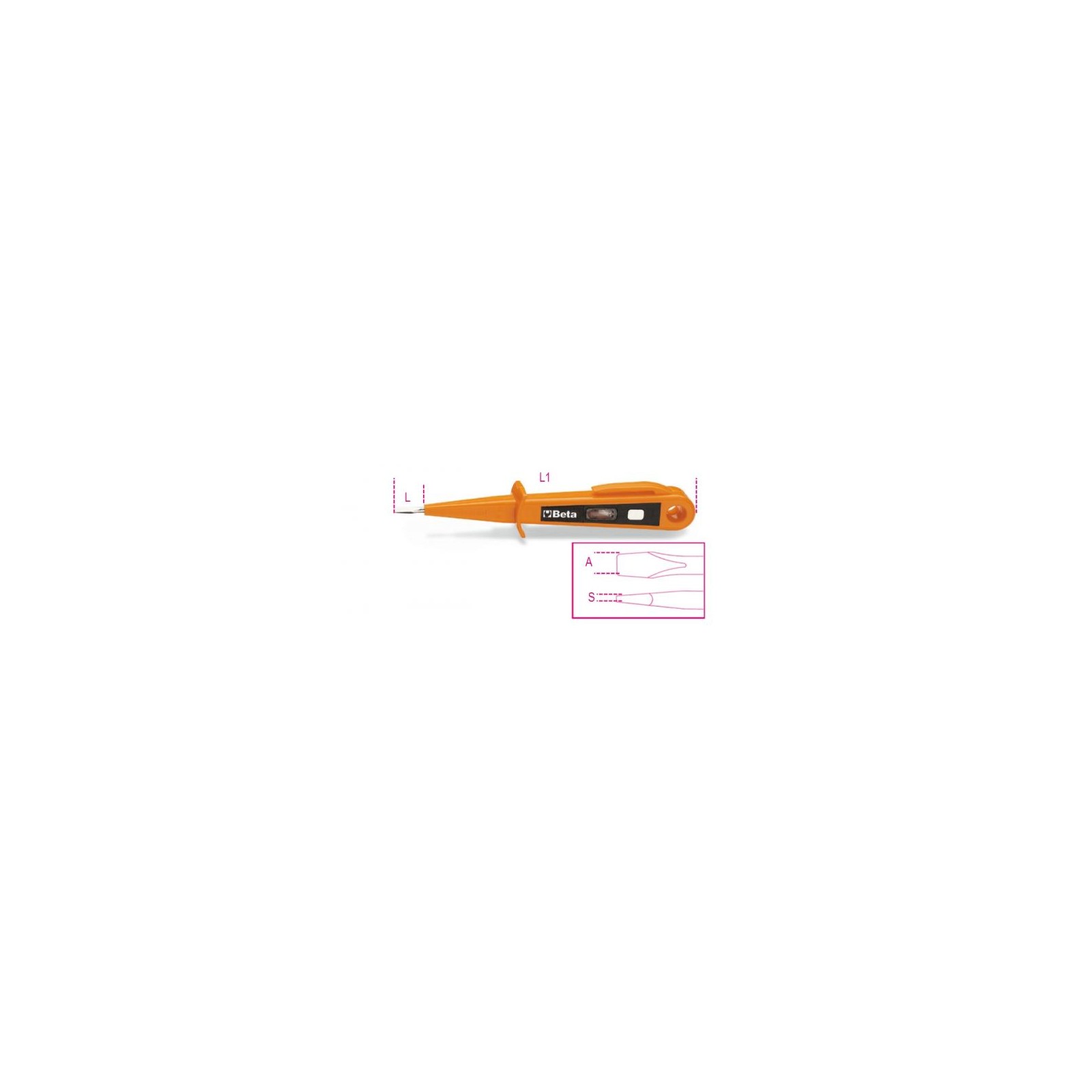 BETA 1253A Cacciavite cercafase , lungo 150mm, lama da 15 mm Beta