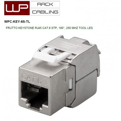 WP Rack & Cabling WPC-KEY-6S-TL modulo Frutto Keystone RJ45 Cat. 6 STP (schermato), 180°, 250 MHz