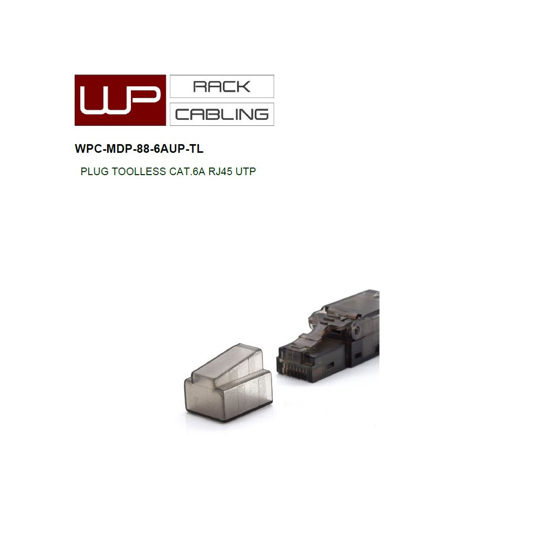 WP Rack & Cabling WPC-MDP-88-6AUP-TL PLUG TOOLLESS CAT.6A RJ45 UTP