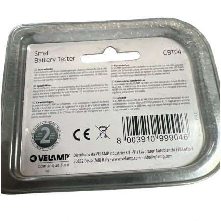 VELAMP CBT04 Tester per batterie AA / AAA Velamp
