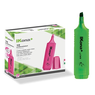 2 Pezzi EVIDENZIATORE VERDE IKONA+Generico