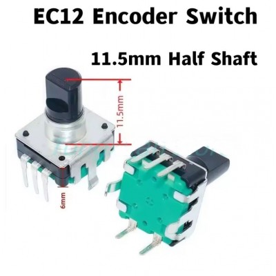 Encoder rotativo audio 5 PIN- 24 impulsi 11,5 mm - EC12 verticaleGenerico