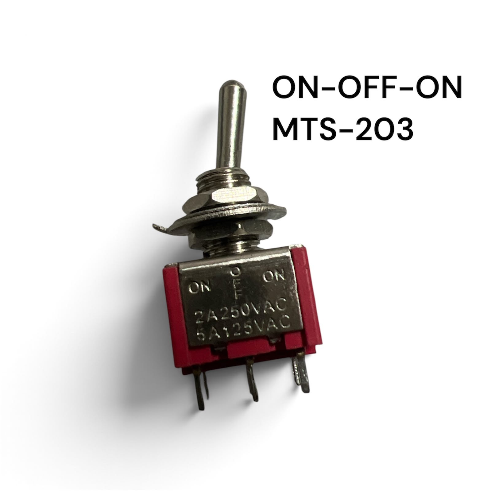 Interruttore MTS-203 Deviatore a Leva ON OFF ON 2A 250V 6 Pin DP3T