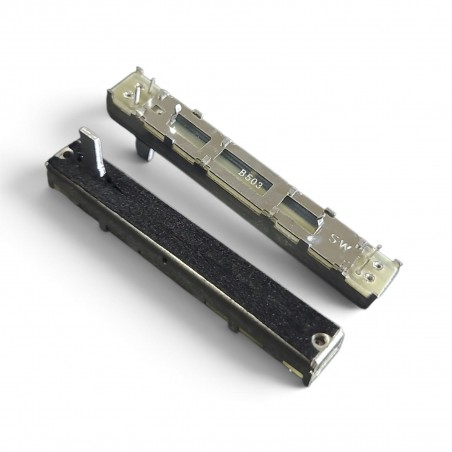 Potenziometro a slitta 50K stereo lineare 60mm 50kohm B50K X 2 con blocco centraleCosocomi