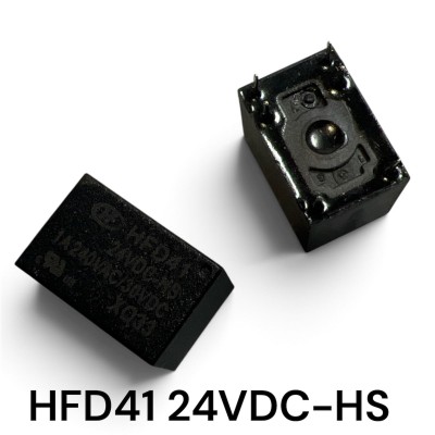 Relè HFD41 24VDC-HS Bobina 24V Spdt 1A 30Vdc 240Vac 6 pinHONGFA RELAY