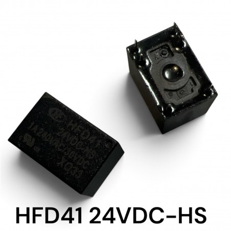 Relè HFD41 24VDC-HS Bobina 24V Spdt 1A 30Vdc 240Vac 6 pinHONGFA RELAY