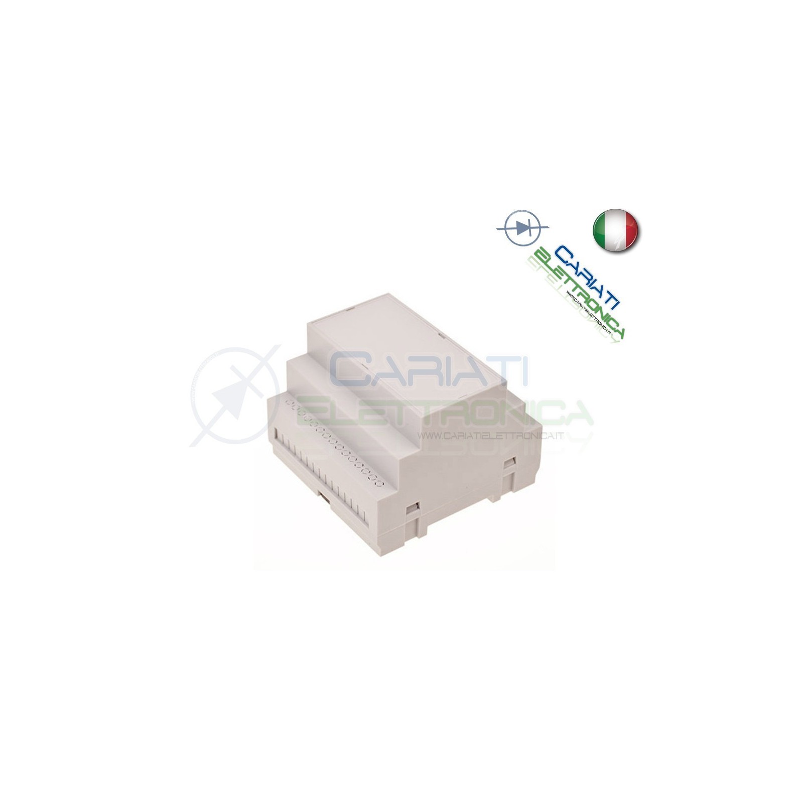 Contenitore Custodia DIN per Guida DIN Grigio Domotica