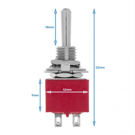 Interruttore MTS-212 ON - (ON) Momentaneo DPDT 2A 250V da pannelloGenerico