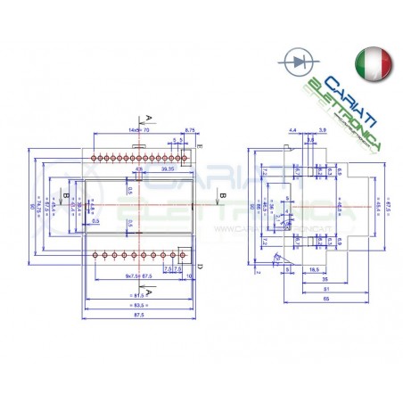 Contenitore Custodia DIN per Guida DIN Grigio Domotica