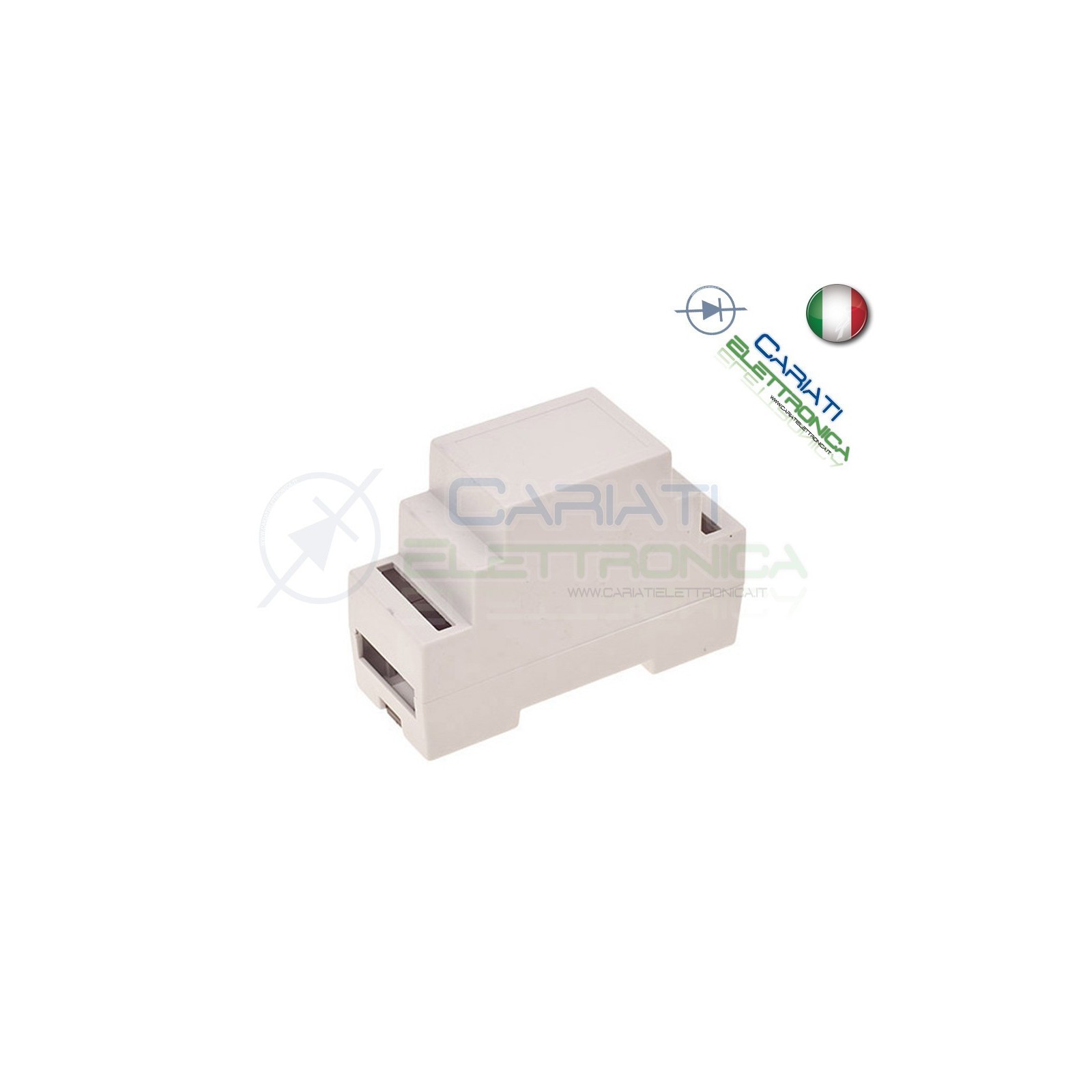 Contenitore Custodia DIN per Guida DIN Grigio Domotica