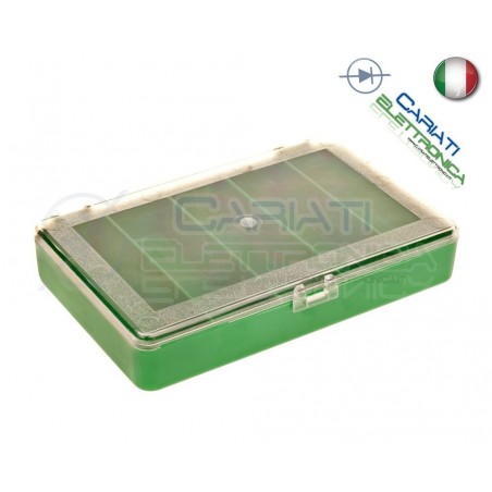 VALIGETTA ORGANIZER CONTENITORE 5 SCOMPARTIMENTI IN PLASTICA VERDE