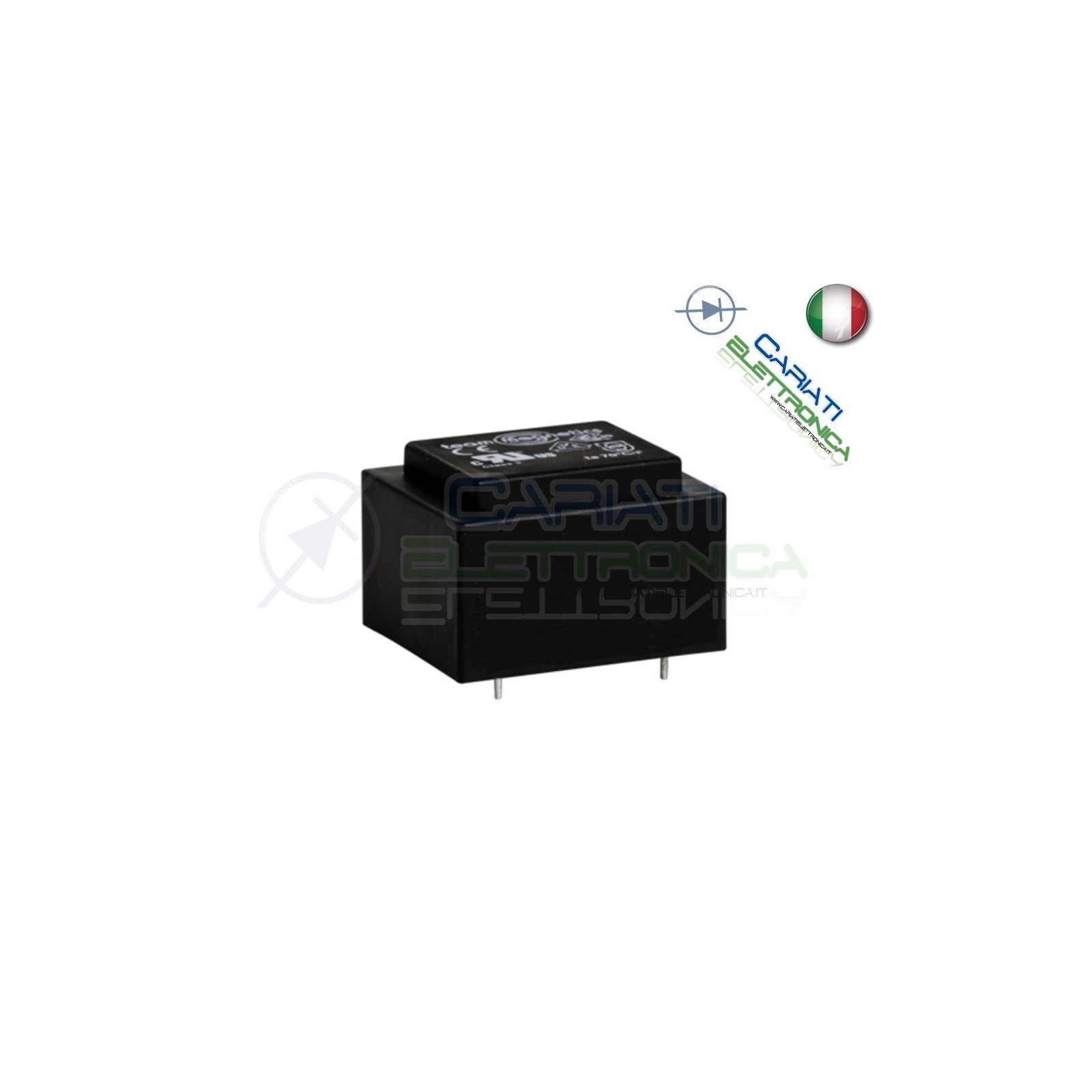 Trasformatore incapsulato 1,5VA 230V Doppia Uscita 2x12V