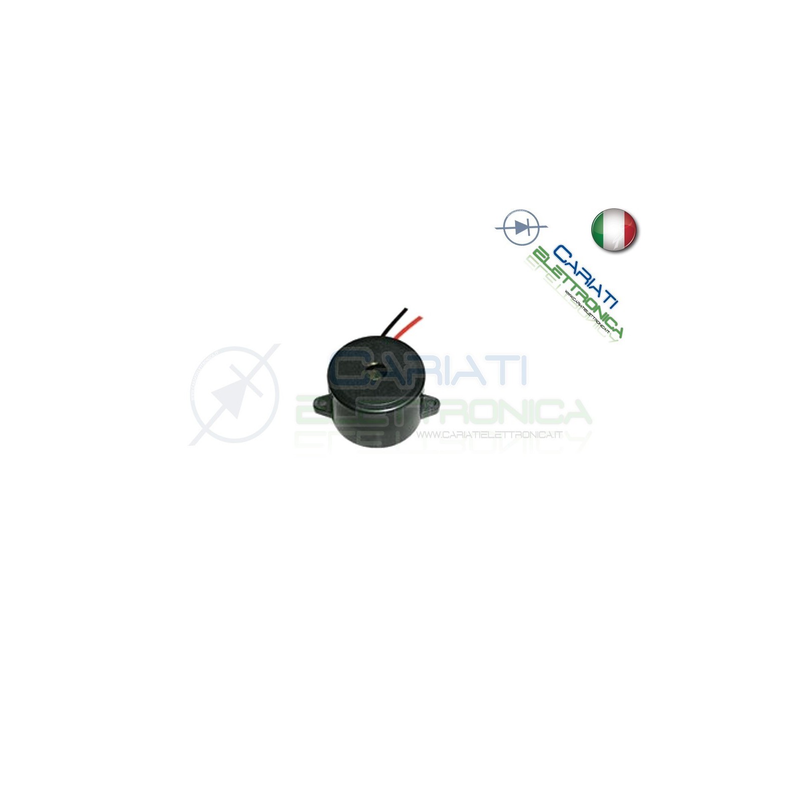 Cicalino Buzzer attivo 3V 5V 12V 24V Oscillatore Integrato Diametro 23mm Generico