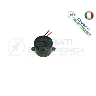 Cicalino Buzzer attivo 3V 5V 12V 24V Oscillatore Integrato Diametro 23mm Generico